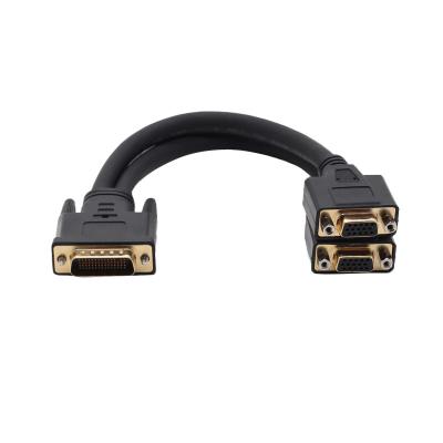 China COMPUTER 8 Inch DMS 59 Pin Male To Dual VGA DMS 59 Female Cable Connecting Two VGA Monitors To DMS Graphics Card Cable for sale