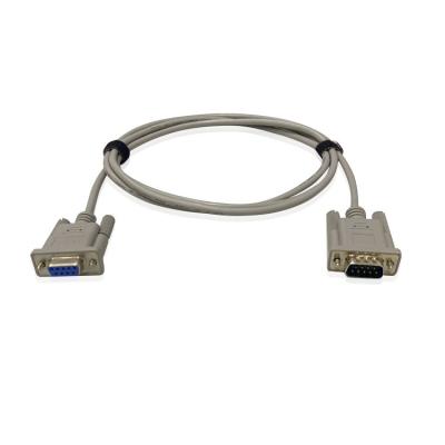 China COMPUTER VGA Cable DB9 Straight Through Serial Cable Connector DB9 Male To Female Adapter Gray 6ft for sale