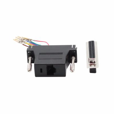 China Convert Cable DB25 Female To Female Modular RJ45 Adapter for sale