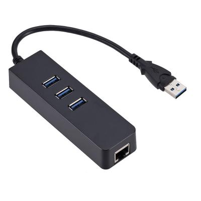 China LAPTOP 4-in-1 USB 3.0 to RJ45 Hub USB Type-A to Gigabit Ethernet to Rj-45 Adapter USB Hubs for Matebook Notebook Laptop Computer for sale