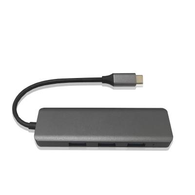 China Aluminum Alloy 4-in-1 COMPUTER USB Type-C to USB Type-A Hub 10cm USB 3.0 C to A Adapter for Laptop Notebook PC for sale