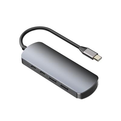 China Type-c Hub 10Gbps 15CM Aluminum Alloy USB 3.2 Hub GEN 2 4-in-1 USB-C Hub Compatible With USB 3.1 3.0 2.0 for sale