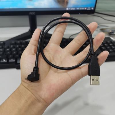 China Wholesale Camera Micro USB Cables Type A To B USB 2.0 To Micro USB Adapter Cable 90 Rectangle Angle 50CM for sale