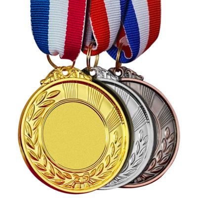 China Fashion Alloy Medal Europe Good Quality Nice Design Gold Plating Alloy Sports Custom Round Gold Medal Silver Bronze Medals for sale