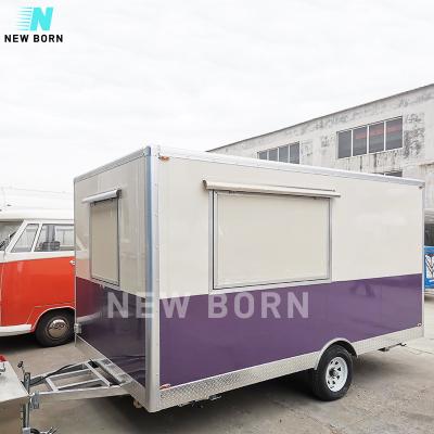 China NEWBORN fully equipped vegetable processing plant QD ice cream food trucks for sale in Germany snack trailer for sale in USA for sale