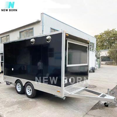 China Modern Towable QD Cafe Restaurant Design Catering Mobile Trailer Newborn Mobile Trailer Australia Coffee Food Truck Double Deck Mobile Trailer for sale