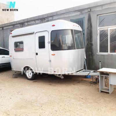 China Vegetable Processing Plant QD Airstream Camper Trailer Caravan Truck NEWBORN Camping Trailer For Sale for sale