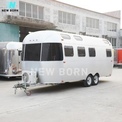 China NEWBORN vegetable processing plant QD airstream camper trailer food truck caravan for sale airstream camping trailer for sale Europe for sale