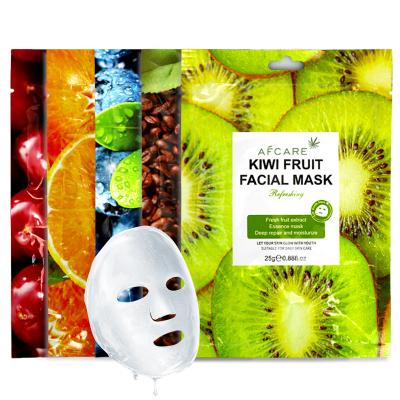 China Custom Beauty Facial Masks Private Label Skin Care Moisturizer Moisturizing Korean Fruit Whitening Face Mask Sheet for sale