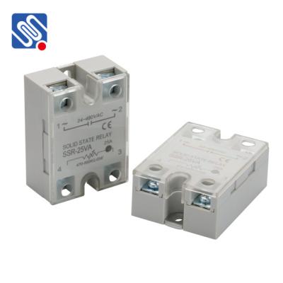 China Meishuo SSR-25VA 25A SSR Single Phase Sealed Solid State Relay for sale