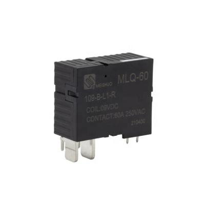 China Dust Protected Meishuo MLQ-60-109-B-L1-R 60a NO 1.5w 60A 250VAC DC 9V 12v 24v Latching Relay for sale