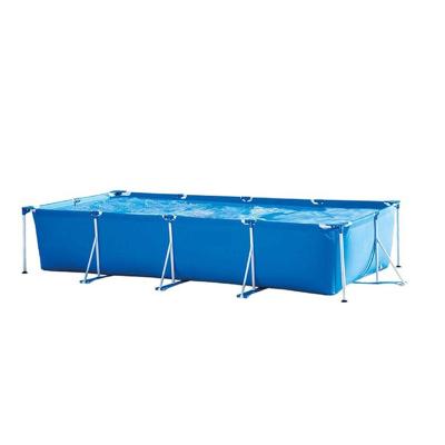 China Portable Easy Mount Outdoor Pool Accessories Above Rectangular Ground Steel Metal Frame Pool for sale