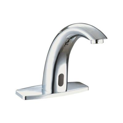 China Sense Faucets Charmingwater Sensor Touchless Automatic Bathroom Sink Faucet With Hole Cover Chrome Vanity Faucets for sale