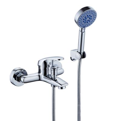 China Wall Mounted Bath Faucet Hot Selling Model Bathroom Faucets Shower Faucet Model Thermostatic Cold And Hot Water Bath Faucets With Hand Shower for sale