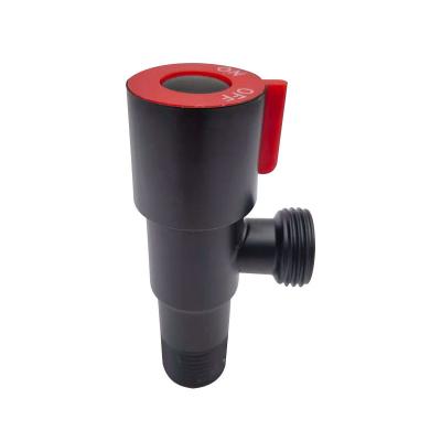 China Wc Modern Black Mini Toilet Bathroom Valve Water Stop 1/2 90 Degree Stainless Steel Angle Valve for sale