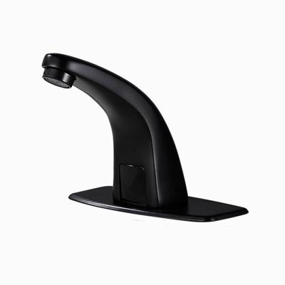 China Modern Infrared Matte Black Touchless Sensor Faucet Touchless Modern Bathroom Basin Sink Faucets Sense Faucets Automatic Toilet Faucets for sale