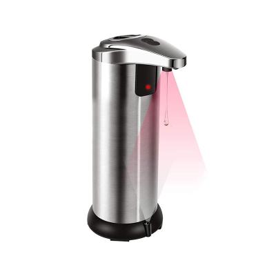 China Modern stainless steel sensor infrared touchless liquid soap dispenser for kitchen bathroom hotel home resturant for sale