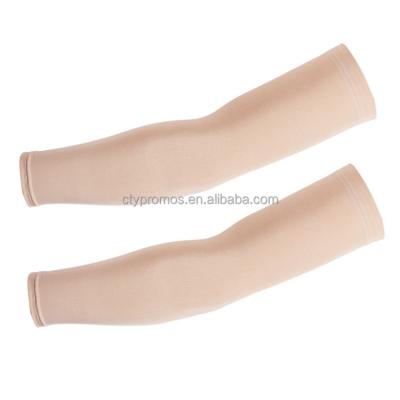 China Antibacterial Custom Printed Outdoor Sports Football Skin Color Protective Arm Cooling Sleeves for sale