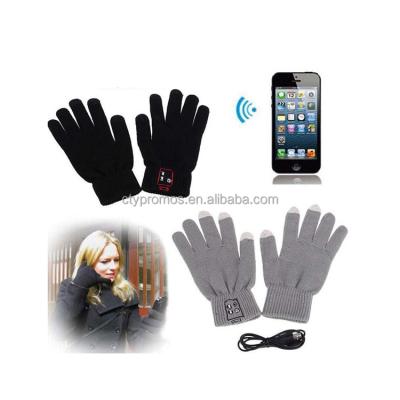 China Single Wireless Call Touch Screen Gloves Mic Talking Headset Mobile Earphone Microphone Winter Gloves Speaker For Smart Phone for sale