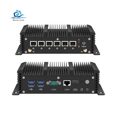 China HLY Firewall Router Dual Core i3 7100u Mini SSD HDD 6 LAN 2 RS323 4USB3.0 Fanless Industrial Desktop Embedded PC 4GB for sale