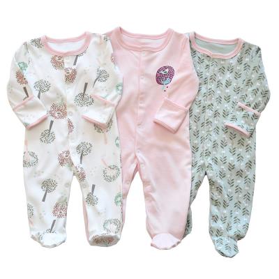 China Soft 3 Piece 100% Cotton Baby Long Sleeve Long Sleeve Underwear Pajamas Clothes Romper for sale