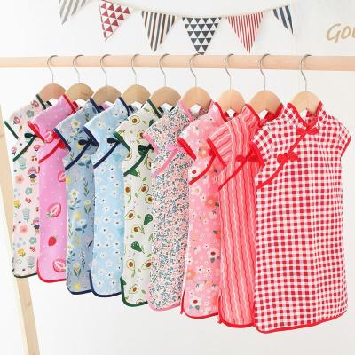 China Eco-friendly Chinese Baby Toddler Cheongsam Qipao Dress Floral Party Clothes Summer Princess Dresses For Children for sale