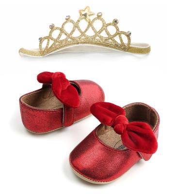 China Breathable Hot Selling Baby Shoe And Headband Set For Girl for sale