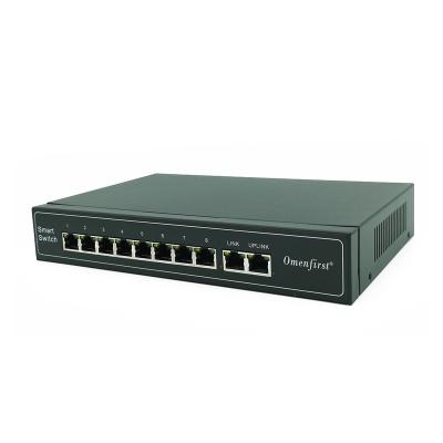 China POE Expo Mar 8+2 All gigabit poe switch 144W power IEEE802.3af/at poe network ethernet switch for sale