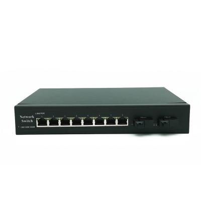 China Indoor 10 port POE high power switch support poe total cctv system power ethernet poe switch for sale