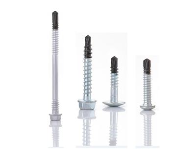 China Pan Bi-Metal Head Hex Washer Self Drilling Screws Taiwan for sale