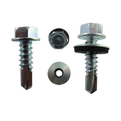 China Hex Head Washer Head Hex Flange Self Drilling Roofing Screws Roofing Screws for sale