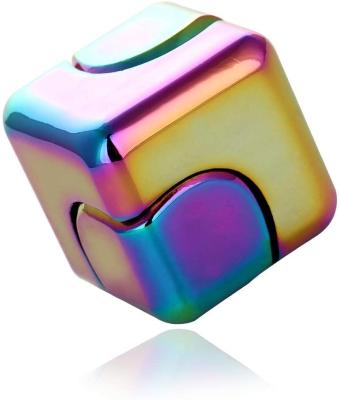 China Made of high quality colorful square high-speed alloy cube bearing high-speed decompression spinning alloy metal hand spinner cube for sale