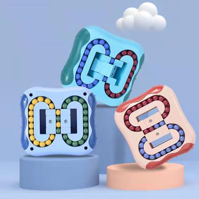 China Amazon Bean Cube Children's Hot Magical Educational Puzzle Fingertip Decompression Novelty Maze Rotating Beads Decompression Sensory Toy for sale