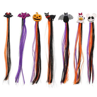 China European and American Style Girls Halloween Amusing Hair Wig Clips Party Hair Accessories Funny Hair Extension Clips for Holiday for sale