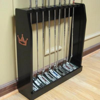 China Black Finish Wood Floor or Wall Rack Ideal for Rare Scotty Cameron Golf Clubs Display for sale