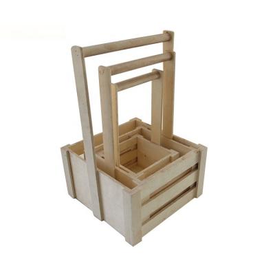 China Custom Antique Wooden Pine Storage Baskets for Portable Fruit Organization for sale