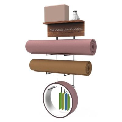 중국 목재 부동 선반 요가 매트 홀더 벽 장착 판매용