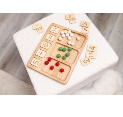 China TIMBER Wood Type Custom Logo Size Color Counting Board for Montessori Math Education for sale