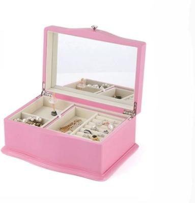 China TIMBER Latest Portable Fashion Large Capacity Wooden Music Jewelry Box for Gift Package for sale