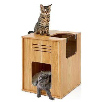 China Indoor Cats Large Cat House with Scratch Pad Customized Logo Acceptable Solid Wood for sale