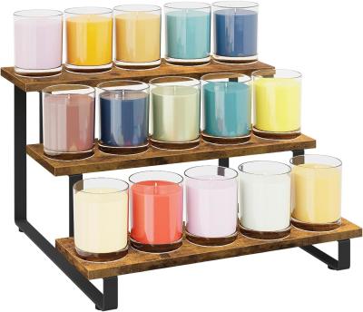 Cina All-Season Legno 3 Step Display Riser Stand Bambù Straight Display Rack per il commercio al dettaglio in vendita