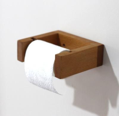 China As your request Handmade Wooden Bathroom Towel Holder Bathroom toilet paper Wall Shelf for sale