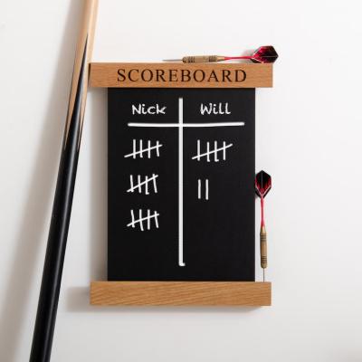 China 202406 Floating Framed Notice Board Score Card Board Wooden Scoreboard with Chalkboard for sale