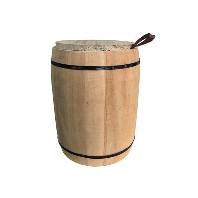 China Customized Logo Acceptable 12.5x16cm Paulownia Wooden Barrel for Your Customers for sale