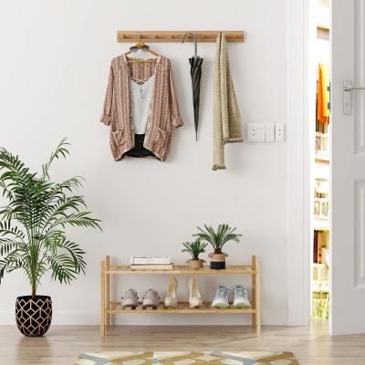 China Three-layer Multifunctional Bamboo Shoe Rack The Ultimate Closet Storage Solution for sale