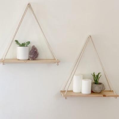 China Wooden Wall Shelf Set of 2 Floating Shelves for Bathroom Organization Ideas for sale