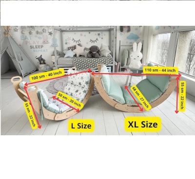 China Montessori 3 in 1 Set Möbel Kletterartikel Baby Fitnessstudio Grau Pastell Standardgröße zu verkaufen