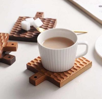 China Solid Wood Creative Insulation Mat for Cherry Wood Anti-Scalding Coffee Cup Holder for sale