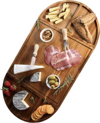 China All-Season Hout Ronde Kaas Board Set Unieke Houten Charcuterie Boards Extra Grote Kaas Tray Te koop