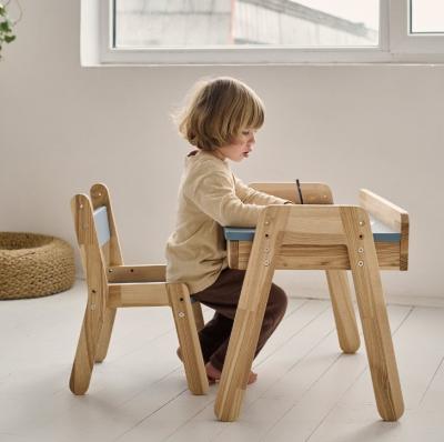 China Kinders slaapkamer set hoge hoeveelheid houten kinder bureau en stoelen voor Montessori meubels Te koop